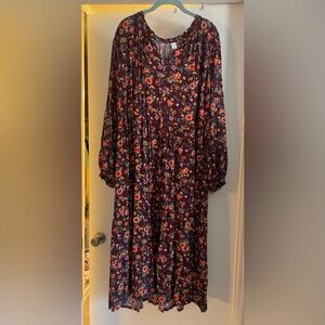 V Neck Boho Swing Dress